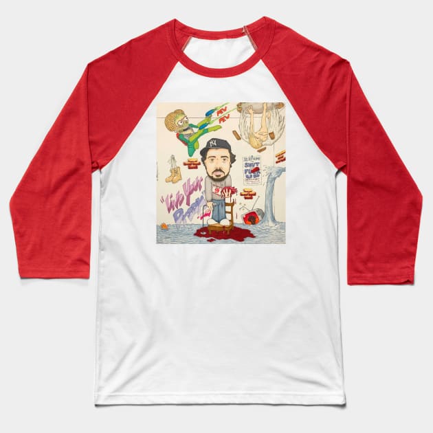 Musician Chibi: Aesop Rock Baseball T-Shirt by thedadwhodraws